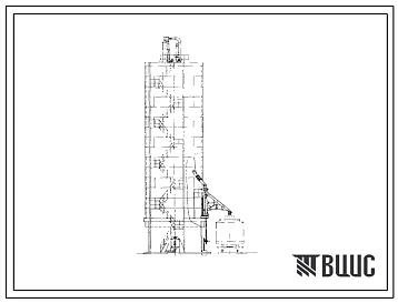 Типовой проект 501-52 Пескоснабжающие установки для локомотивов. Башенный склад сухого песка емкостью 800 м3 с наземным помещением для размещения оборудования