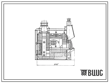 Типовой проект 406-9-321.86 Печь нагревательная камерная размерами пода 1,04 х 0,93 м на газе и мзуте с отводом дыма вверх
