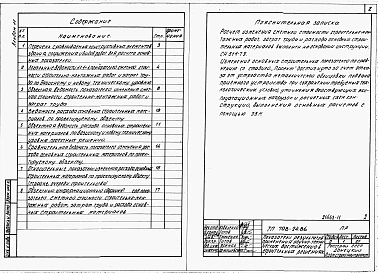Альбом 11 Показатели результатов применения научно-технических достижений в строительных решениях.