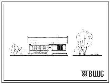 Типовой проект 1-50Б-22 Одноэтажный одноквартирный жилой дом с квартирой в 4 комнаты с полным благоустройством, стены  брусчатые.