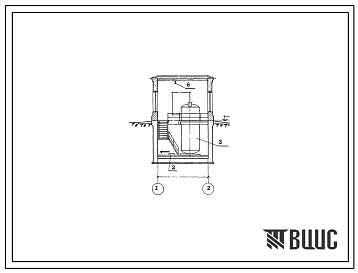 Типовой проект 901-2-66 Пневматическая насосная станция хозяйственно-противопожарного водоснабжения производительностью 25 м.куб/час