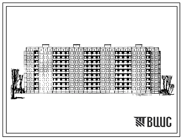 Типовой проект 111-94-2 9-этажный 4-секционный крупнопанельный жилой дом на 144 квартиры для строительства во 2 и 3 строительно-климатических зонах Украинской ССР.