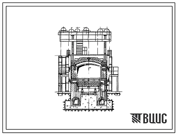 Типовой проект 406-9-52 Печь термическая с выкатным подом размерами 3,0х4,5 м на природном газе с механизмами и КМО