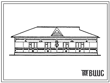 Типовой проект 183-000-759с.13.88 Одноэтажный дом с пятикомнатной квартирой. Для Туркменской ССР