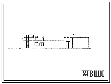 Фасады Типовой проект 802-9-62.87 Здание контрольного убоя свиней. Размеры здания - 12x24 м. Расчетная температура: -20, -30, -40°С. Стены – кирпичные. Покрытие - железобетонные плиты