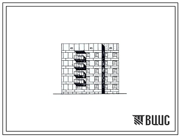 Типовой проект 114-035с/1 Пятиэтажная односекционная 15-квартирная угловая левая блок-секция (однокомнатных 1Б -5, трехкомнатных 3А — 5, четырехкомнатных 4Б — 5) из крупных блоков. Для строительства в районах сейсмичностью 7 баллов.