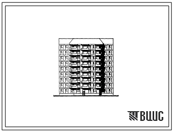 Типовой проект 123-022м Блок-секция 9-этажная 44-квартирная рядовая, 1Б.2Б.2Б.3Б.3Б