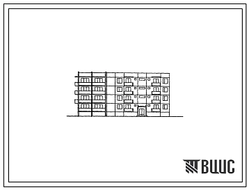 Типовой проект 127-039с/1 Четырехэтажная блок-секция крупнопанельная угловая левая на 20 квартир (однокомнатных 1Б-8, четырехкомнатных: тип 1-4Б-8, тип 2-4Б-4. Для строительства в 4В климатическом подрайоне Грузинской ССР сейсмичностью 7 баллов