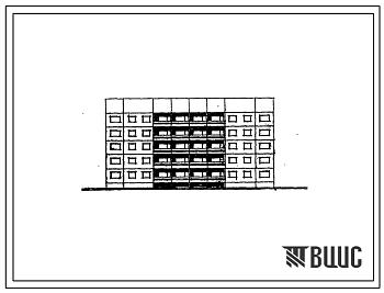 Фасады Типовой проект 84-036/1.2 Блок-секция 5-этажная 30-квартирная рядовая