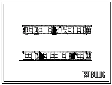 Типовой проект 183-126-49/1 Одноэтажный жилой дом с квартирами (четырехкомнатных 4Б — 1, пятикомнатных 5А — 1).