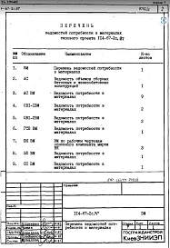 Альбом 5 Ведомость потребности в материалах