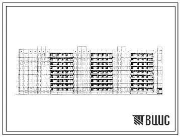 Типовой проект 1Лг-504Д-11 Девятиэтажный семисекционный крупнопанельный жилой дом на 251 квартиру (двухкомнатных-107, трехкомнатных-125, четырехкомнатных-19). Для строительства в г.Ленинграде. Расчетная наружная температура -24 0С.