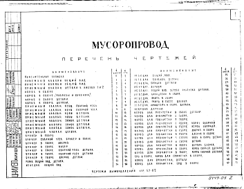Альбом 5. Чертежи мусоропровода и дымоудаления.