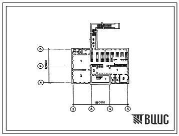 Типовой проект А-2-180(416-4-98.84) Буфет в подвале здания бытовых помещений для нефтеперерабатывающих заводов на 200 человек с административными помещениями и здравпунктом(убежище на 180 человек, размеры убежища 18м на 12м, режимы вентиляции 1,2,3).