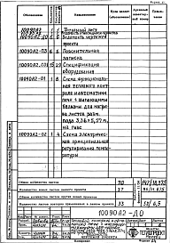 Альбом 1 Тепловой контроль и автоматика. Рабочий проект