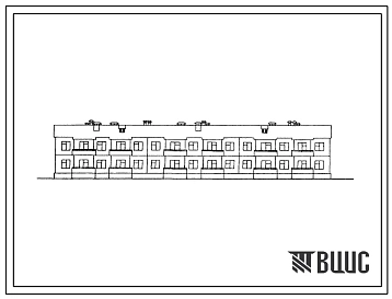 Типовой проект 111-48-7с Двухэтажный 16 квартирный жилой дом с 1А, 2Б, 3Б и 4Б комнатными квартирами.