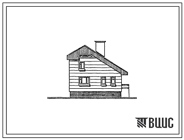 Типовой проект 143-184-8м.88 Мансардный дом с трехкомнатной квартирой