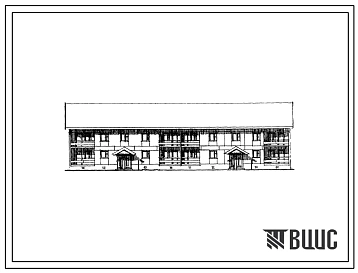 Типовой проект 113-115-97с/1 Двухэтажный двухсекционный жилой дом на 12 квартир (однокомнатных 1Б-4, двухкомнатных 2Б-4, трехкомнатных 3Б-4). Для строительства в 1В климатическом подрайоне сейсмичностью 7 и 8 баллов