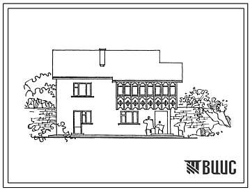 Типовой проект 144-44-48с.13.87 Одноквартирный 2-х этажный 5-ти комнатный жилой дом для индивидуального строительства на сложном рельефе в восточной Грузии (стены из кирпича)