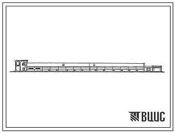 Типовой проект 805-3-96с.13.88 Блок из 12 птичников на 576 тыс. бройлеров с транспортными галереями (птицефабрики на 3 млн. в год). Для районов Восточной Сибири. Птица содержится в клеточных батареях БКМ-ЗД. Размеры блока - 212,7x318,8 м