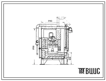 Типовой проект 406-9-166 Печь нагревательная щелевая размерами пода 1,6х0,8 м на газе среднего давления.