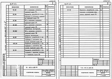 Альбом 6 Ведомости потребности в материалах. Часть 1 &mdash; Отстойники и фильтры. Часть 2 Вихревые смесители.  