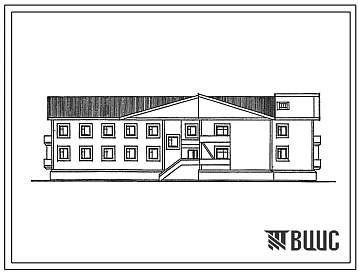 Типовой проект 166-80-90м.13.87 Общежитие для рабочих и служащих на 100 мест со стенами из бруса для Якутской АССР