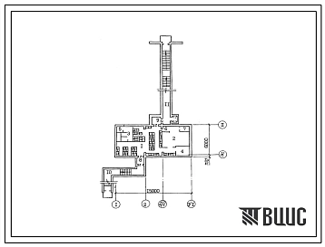 Типовой проект А-3-100(701-3-30.88) Складские помещения в подвале склада для хранения продовольственных и непродовольственных товаров, (убежище на 100 человек, размеры убежища 15м на 6,7м, режимы вентиляции 1,2).