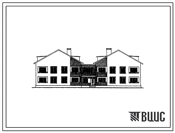 Типовой проект 154-24-68 Двухэтажный жилой дом для малосемейных на 16 квартир (с поперечными несущими стенами ). (Однокомнатных 1А-4, 1Б-12) для строительства во IIВ, IIIБ и IIIВ климатических подрайонах Украинской ССР.