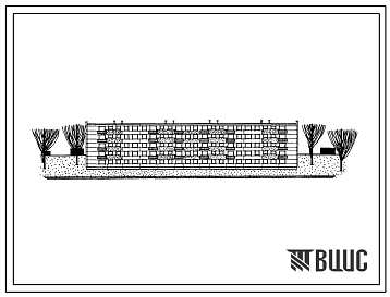 Типовой проект 1-335Д-35 Пятиэтажный четырехсекционный крупнопанельный жилой дом на 70 квартир (однокомнатных  10, двухкомнатных  30, трехкомнатных  20, четырехкомнатных  10).