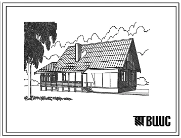 Типовой проект 141-115-180.87 Мансардный одноквартирный 4-комнатный жилой дом деревянно-панельной конструкции
