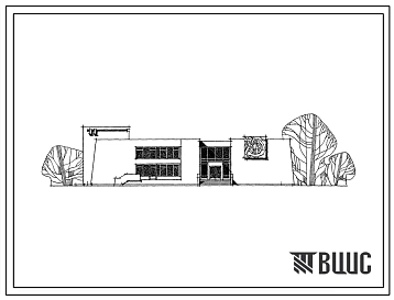 Типовой проект 274-31-50 Общественный центр поселка на 500 жителей. Для сельского строительства в 1В климатическом подрайоне, 2 и 3 климатических районах