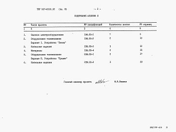 Альбом 3 Спецификация оборудования    