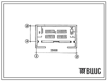 Типовой проект Б-2-100-76.139(709-9-1) Помещения склада несгораемых материалов, холодильника распределительного одноэтажного емкостью 3000 тонн, (убежище на 100 человек, режимы вентиляции 1,2).