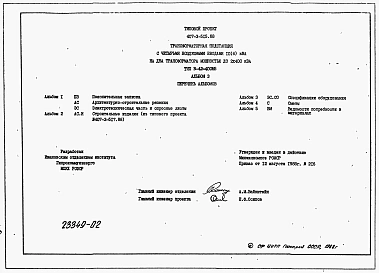 Альбом 3 Спецификации оборудования.    