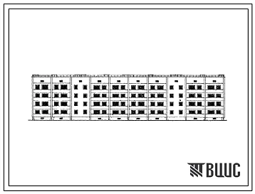 Типовой проект 115-208-5 Четырехэтажный четырехсекционный жилой дом на 48 квартир. (С поперечными несущими стенами).