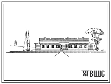 Типовой проект 1-50К-10 Одноэтажный трехквартирный жилой дом с 2,3 - комнатными квартирами с упрощенным благоустройством, стены каркасно-фибролитовые.