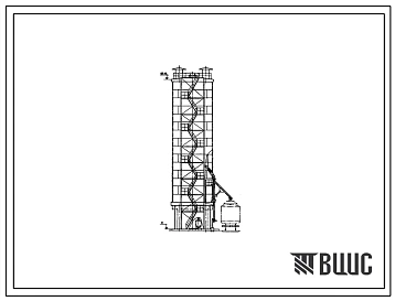 Типовой проект 501-118 Пескоснабжение установки для локомотивов. Башенный склад сухого песка емкостью 800 м3 (с наземным помещением для оборудования).