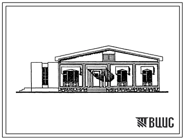 Типовой проект 181-000-600с.13.87 Одноэтажный одноквартирный жилой дом с квартирой типа 5Б для строительства в Казахской ССР