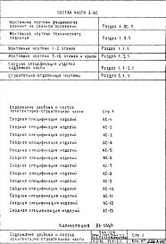 Часть 1-АС Архитектурно-строительные чертежи Раздел 1.1-2.1 Сводная спецификация изделий надземной части 