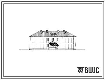 Типовой проект 113-47-16с/1 Двухэтажный односекционный жилой дом на 12 квартир (однокомнатных 1Б-4, двухкомнатных 2Б-7, трехкомнатных 3Б-1). Для строительства в 1Д климатическом подрайоне сейсмичностью 7 и 8 баллов
