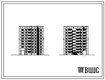 Типовой проект 97-027 Девятиэтажная 27 квартирная рядовая левая блок-секция с проездом 2Б, 3Б, 5Б.