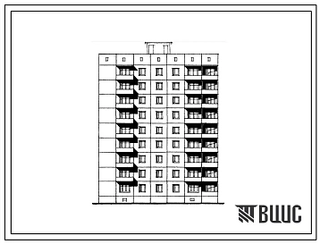 Типовой проект 94-0100.83 Блок-секция 9-этажная 36-квартирная угловая правая 2Б-3Б-2Б-1Б. Для строительства в Киевской области.