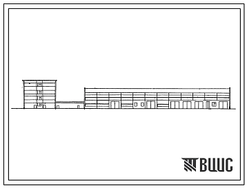 Типовой проект 503-151 Главный корпус гаража на 450 грузовых автомобилей с открытой стоянкой