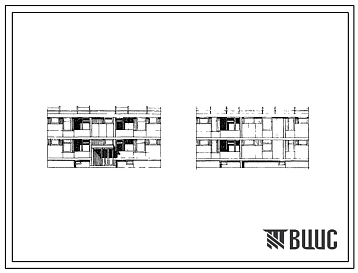 Типовой проект 126-043 Двухэтажная блок-секция с квартирами 1А-2Б-3Б для жилых домов из ячеистого бетона. (Вариант с разрезкой 1200 мм).