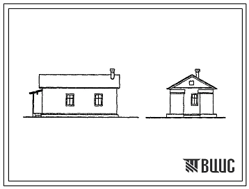 Типовой проект ЦВП-70 (51-05-ДК) Наружная уборная на 12 очков с выгребом, со стенами из деревянных щитов и центральным отоплением