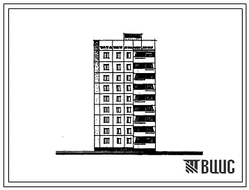 Типовой проект 76-072с/1 Девятиэтажная блок-секция торцевая левая на 27 квартир (однокомнатных 1Б-18, трехкомнатных 3А-9). Для строительства в 4А, 4Г климатических подрайонах Узбекской ССР сейсмичностью 8 баллов