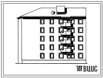 Типовой проект 114-040с/1.2 Блок-секция пятиэтажная односекционная 20-квартирная угловая 2А.2Б.2Б.2Б. со стенами из кирпича.