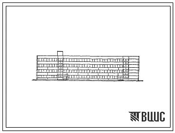 Типовой проект ЦВП-81 (03-82-КП) Казарма солдатская на 300 человек в каркасно-панельных конструкциях серии ИИ-04 (с поэтажным расположением душевых помещений)