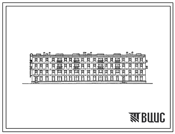 Типовой проект 1-307с-4В Четырёхэтажный дом на 37 квартир со встроенной столовой в первом этаже.